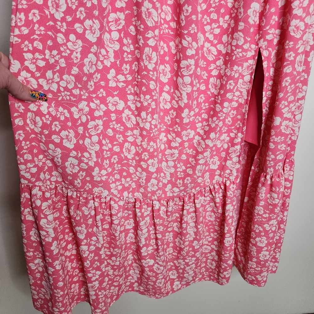 Wayf Pink Floral Cut Out Maxi Dress Small Spring Vibes Coquette Garden Party - Picture 6 of 15